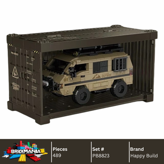 Happy Build PB8823 Campervans Building Toy Set | 489 PCS | Buildable Car with Display Container