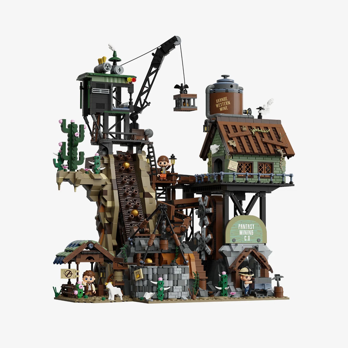 Pantasy 85025 Modular Bulding Western Mine Building Toy Set | 2907 PCS