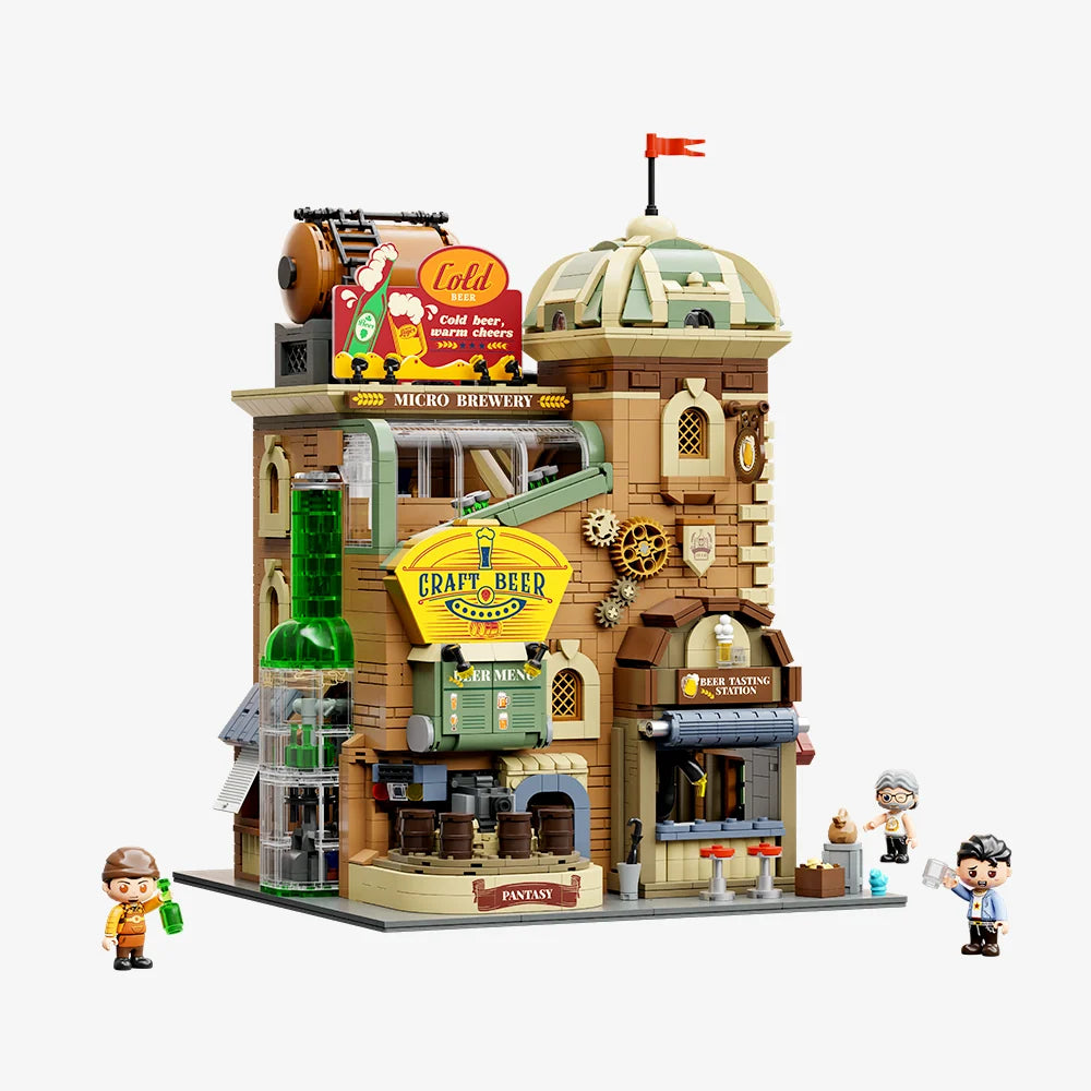 Pantasy 85023 Modular Building Craft Brewery Building Toy Set | 3095 PCS