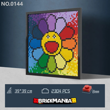 N0144 Rainbow Flower Mosaic Wall Art | 2304 PCS
