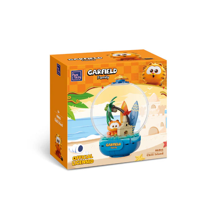 Pantasy 86801 Garfield Crystal Ball Series Chill Island Building Toy Set |99 PCS