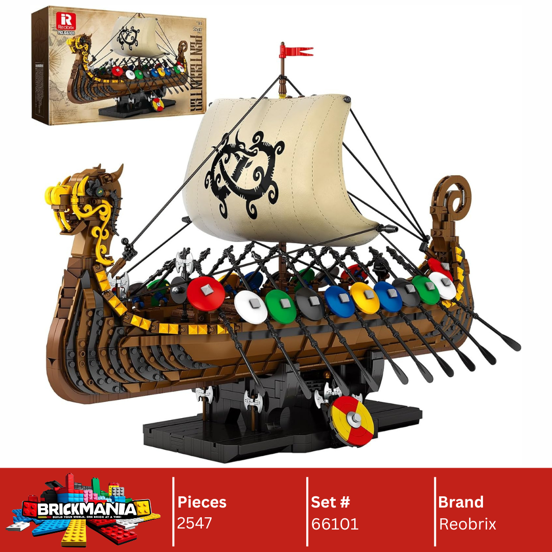 Reobrix 66101 Viking longshi Building Toy Set | 2547 PCS – Brickmania