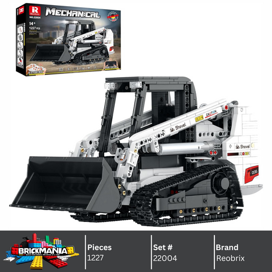 Reobrix 22004 Bobcat Skid Steer Loader Building Toy Set | 1227 PCS