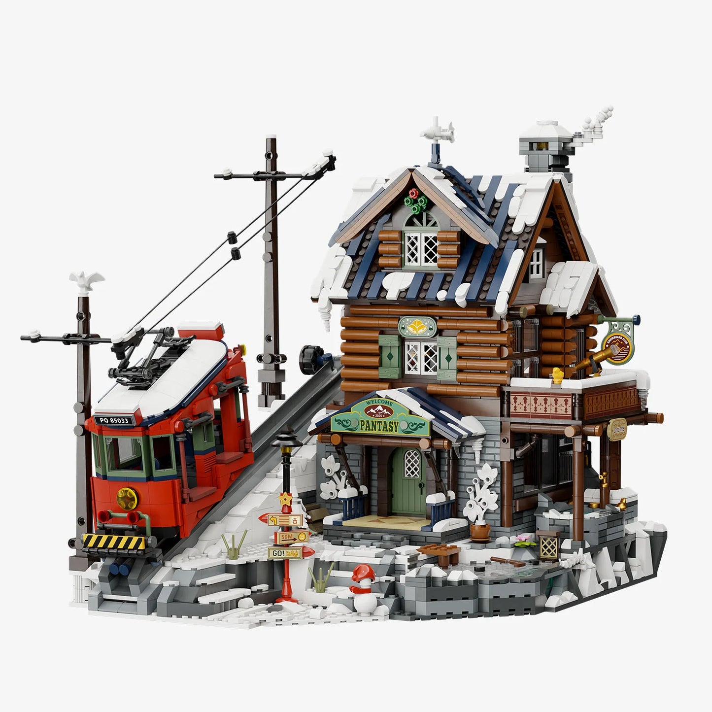 Pantasy 85033 Modular Building Summit Cabin Building Toy Set | 3135 PCS