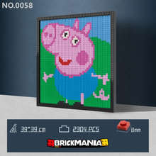 N0058 George Pig Mosaic Wall Art | 2304 PCS