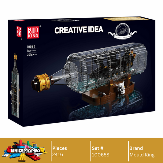 Mould King 10065 Black Pirates Ship-In-a-Bottle Building Set | 2,206 PCS