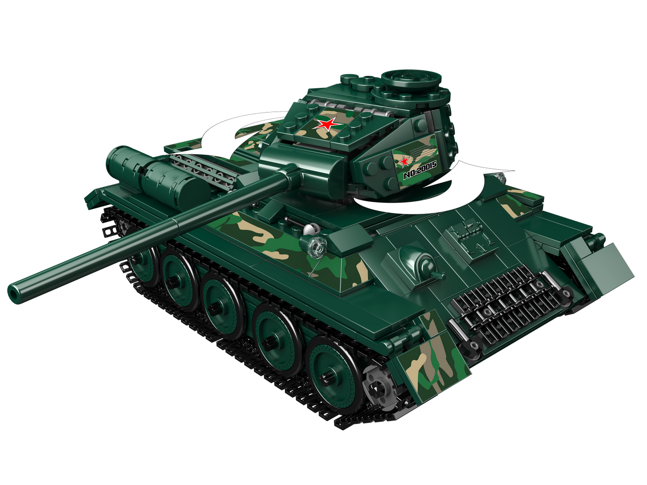 Mould King 20015 Soviet T-34 Tank Building Toy Set | 800 PCS