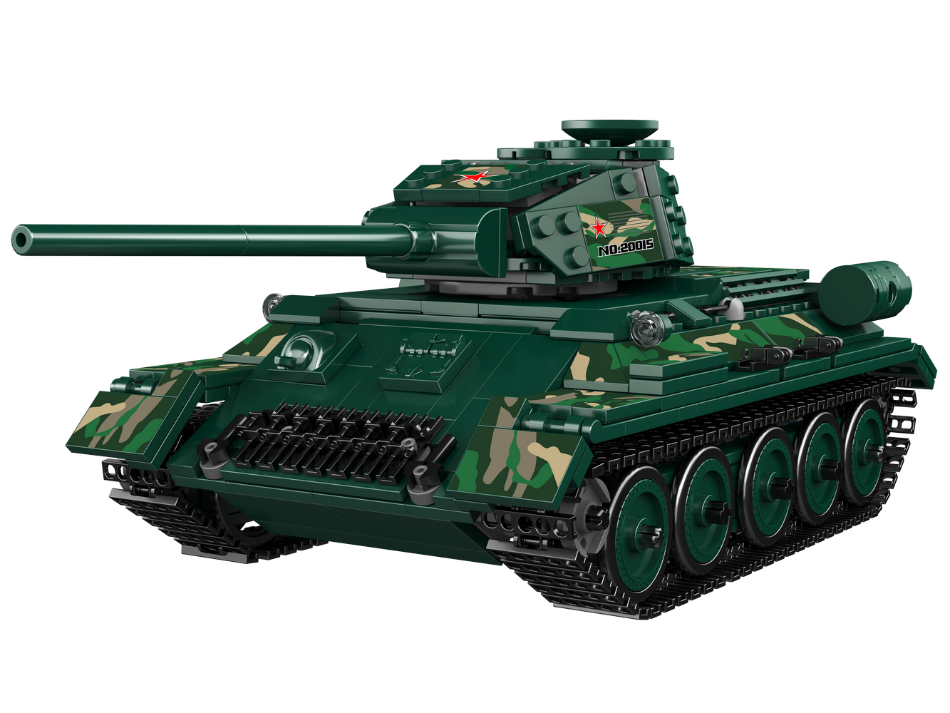 Mould King 20015 Soviet T-34 Tank Building Toy Set | 800 PCS