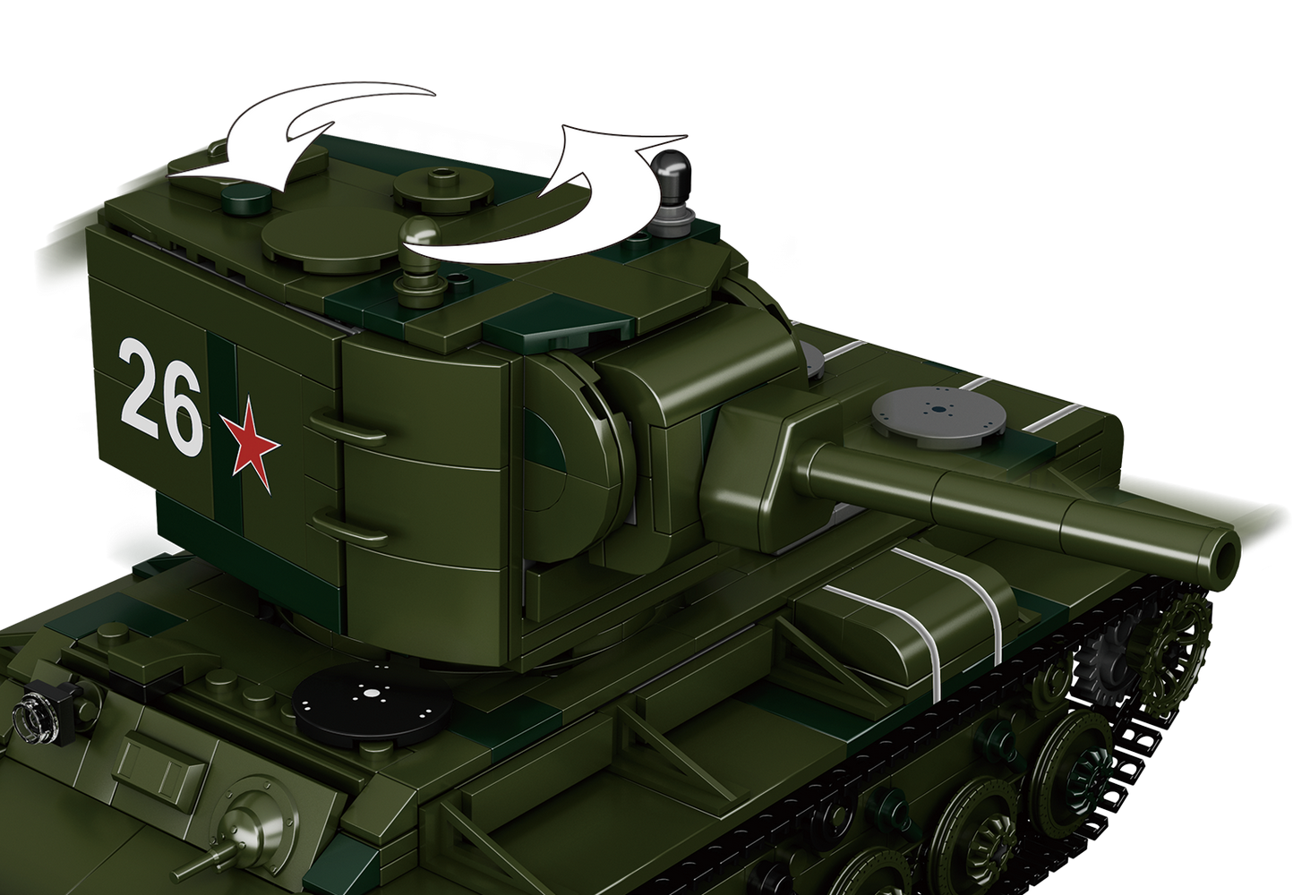 Mould King 20026 Military KV2 Heavy Tanks Building Toy Set | 952 PCS