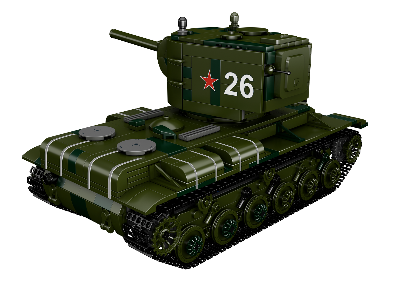 Mould King 20026 Military KV2 Heavy Tanks Building Toy Set | 952 PCS