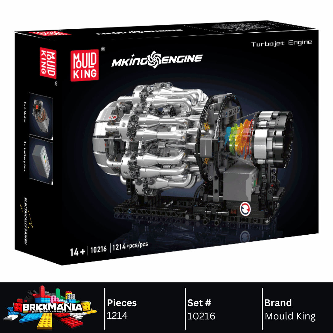 Mould King 10216 Turbojet Engine Mechanical Model Building Toy Set | 1214 PCS