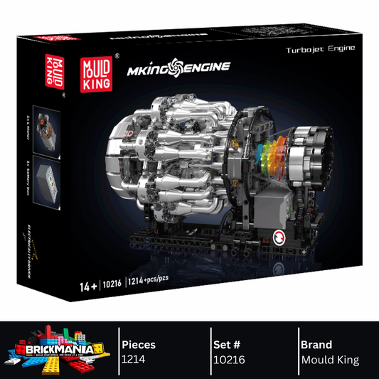 Mould King 10216 Turbojet Engine Mechanical Model Building Toy Set | 1214 PCS
