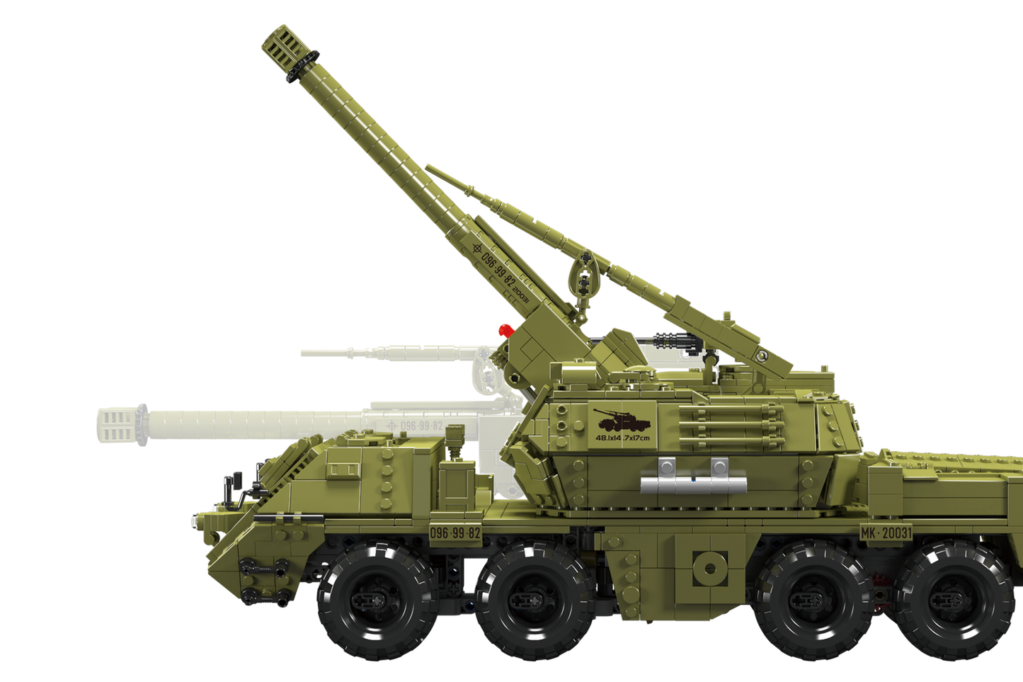 Mould King 20031 Military Dana Self-propelled Howitzer Building Toy Set | 1923 PCS