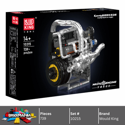 Mould King 10215 Koenig Supercar Engine Building Toy Set | 739 PCS