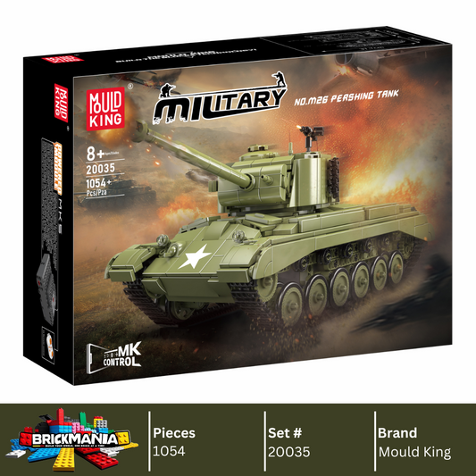 Mould King 20035 Military M26 Heavy Tank Building Toy Set | 1054 PCS