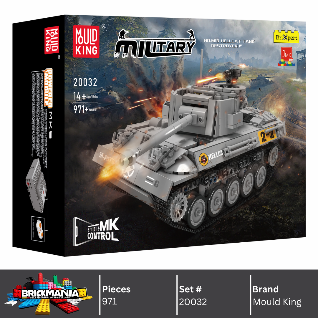 Mould King 20032 Military M18 Hellcat Tank Destroyer Building Toy Set | 971 PCS