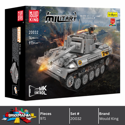 Mould King 20032 Military M18 Hellcat Tank Destroyer Building Toy Set | 971 PCS