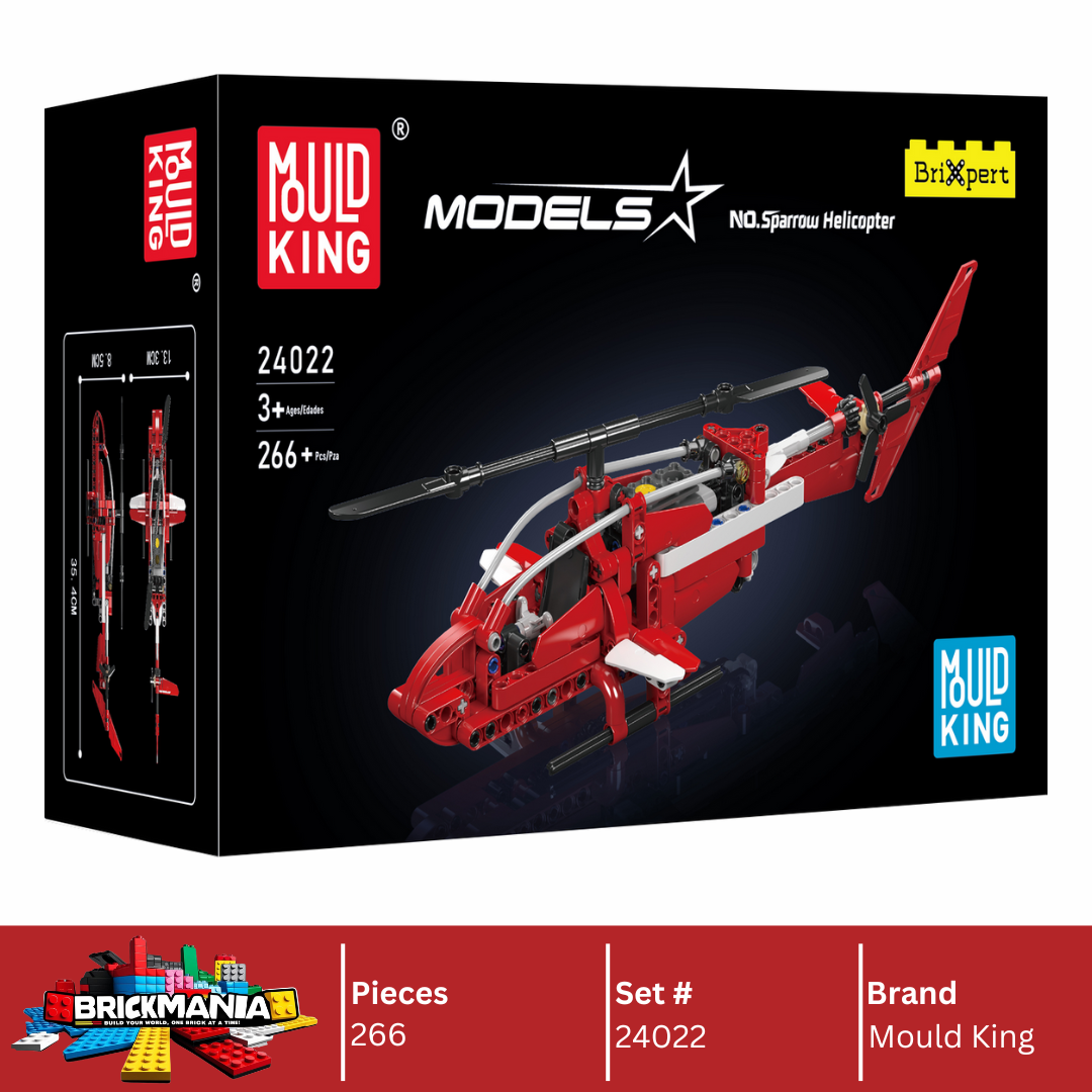 Mould King 24022 Rescue Helicopter Building Toy Set | 266 PCS – Brickmania