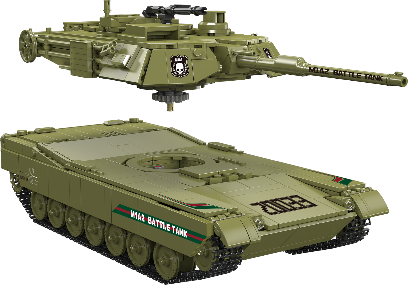 Mould King 20033 Military MIA2 Main Battle Tank Building Toy Set | 1168 PCS