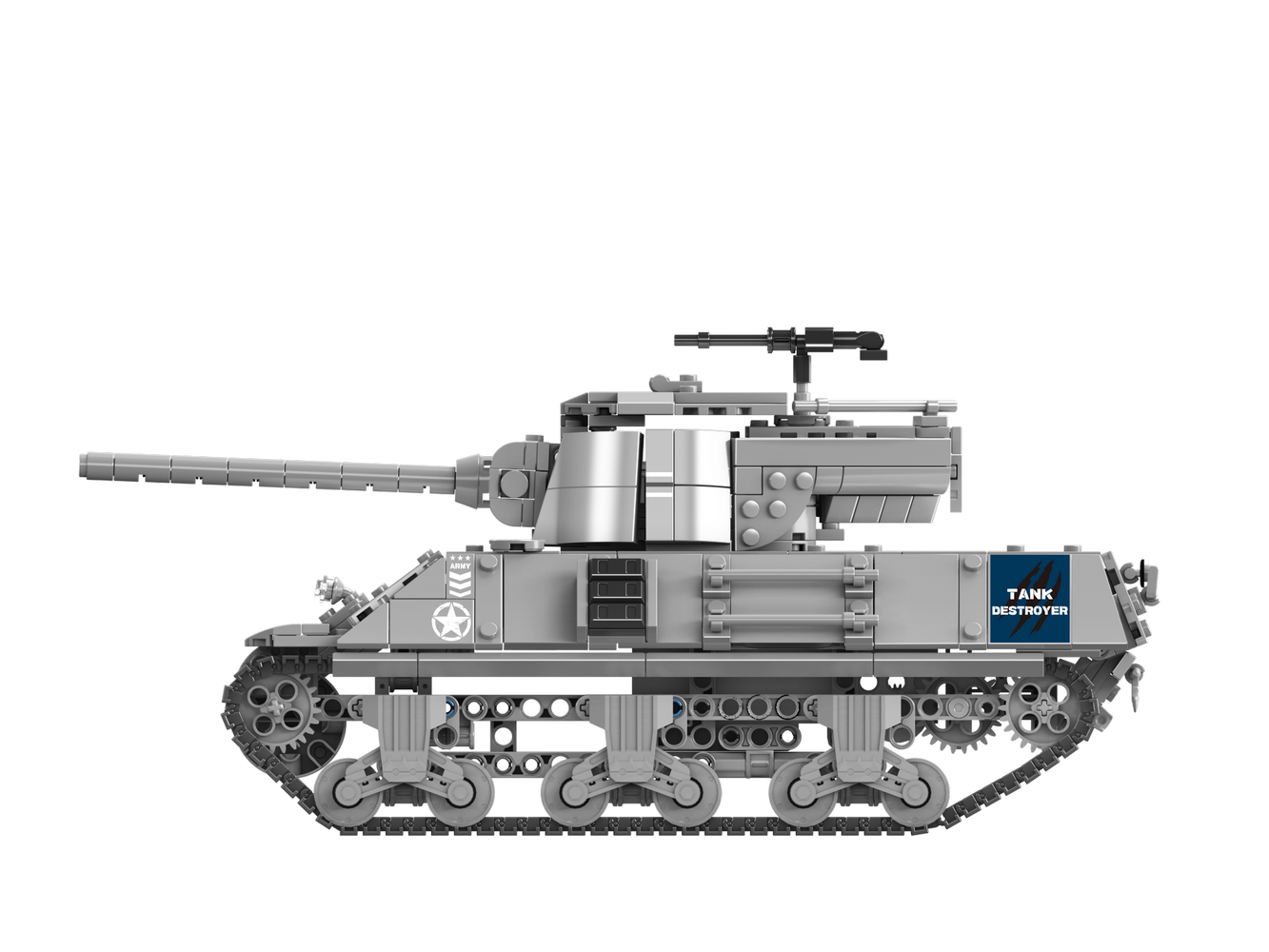 Mould King 20034 Military Pershing Heavy Tank Building Toy Set | 1057 PCS