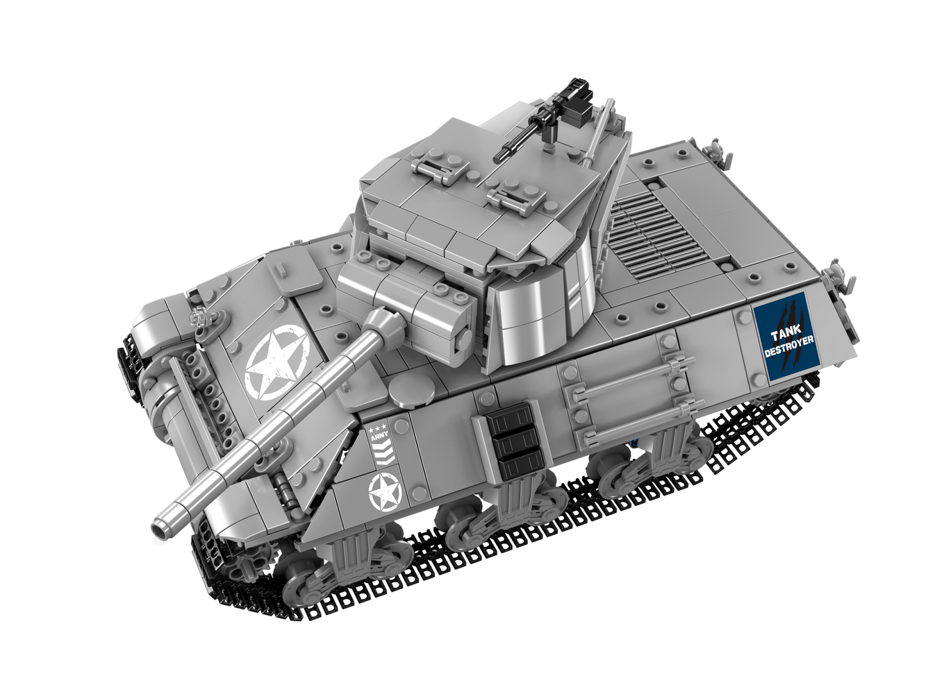 Mould King 20034 Military Pershing Heavy Tank Building Toy Set | 1057 PCS