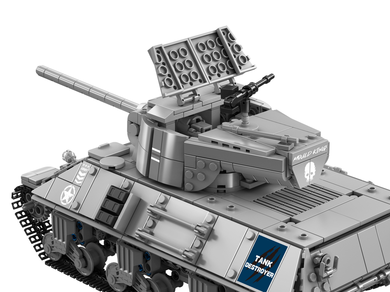 Mould King 20034 Military Pershing Heavy Tank Building Toy Set | 1057 PCS