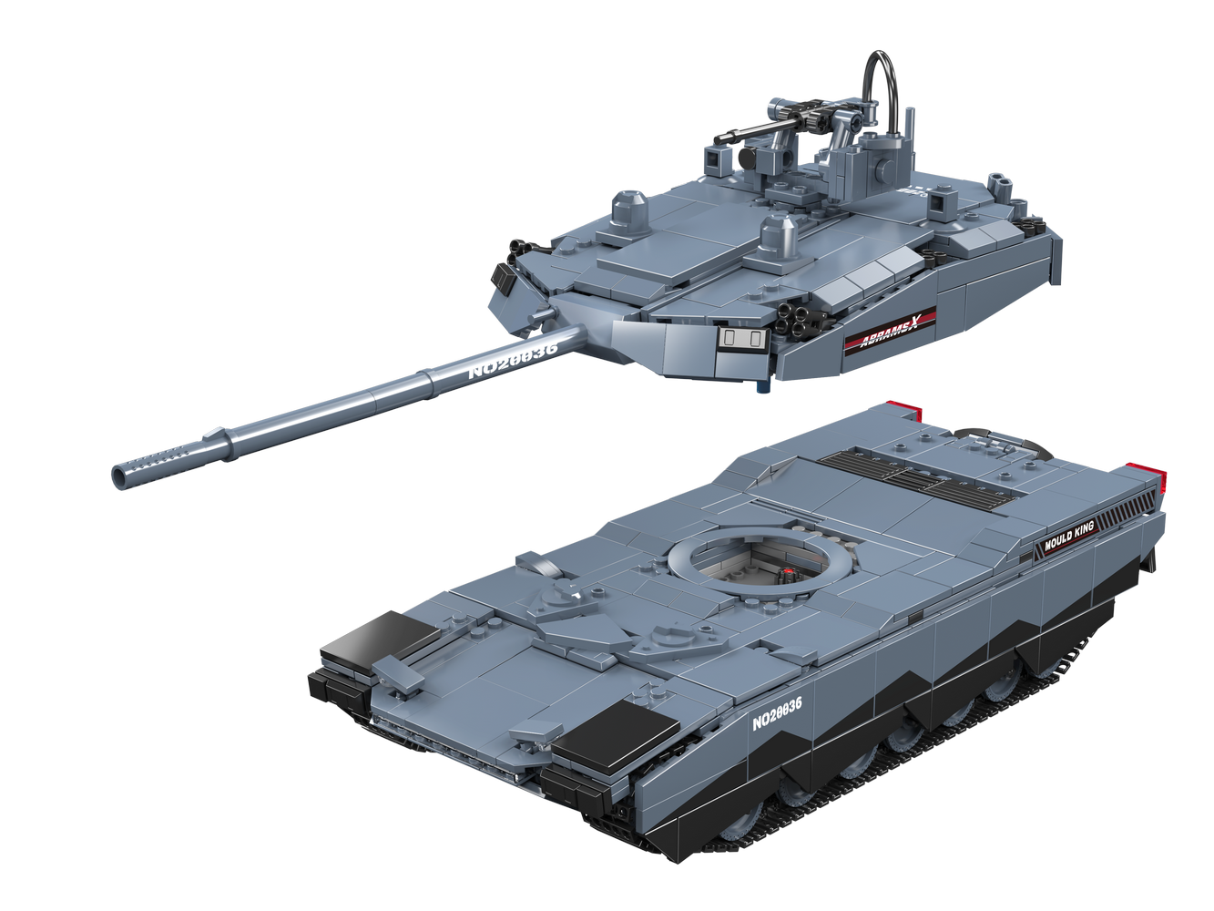 Mould King 20036 Military Abrams X Tank Model Building Toy Set | 1192 PCS