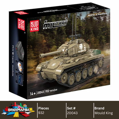 Mould King 20043 M24 Chaffee Tank Building Toy Set | 932 Pcs
