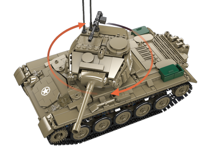 Mould King 20043 M24 Chaffee Tank Building Toy Set | 932 Pcs