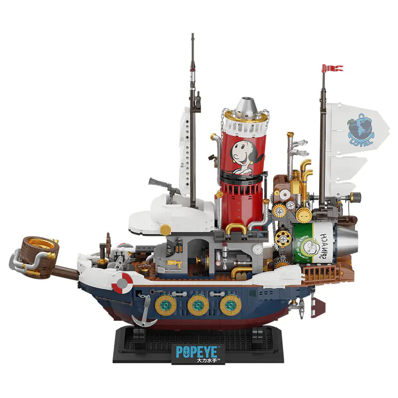Pantasy 86402 Popeye  Treasure Hunt Steamship Building Toy Set |1800 PCS