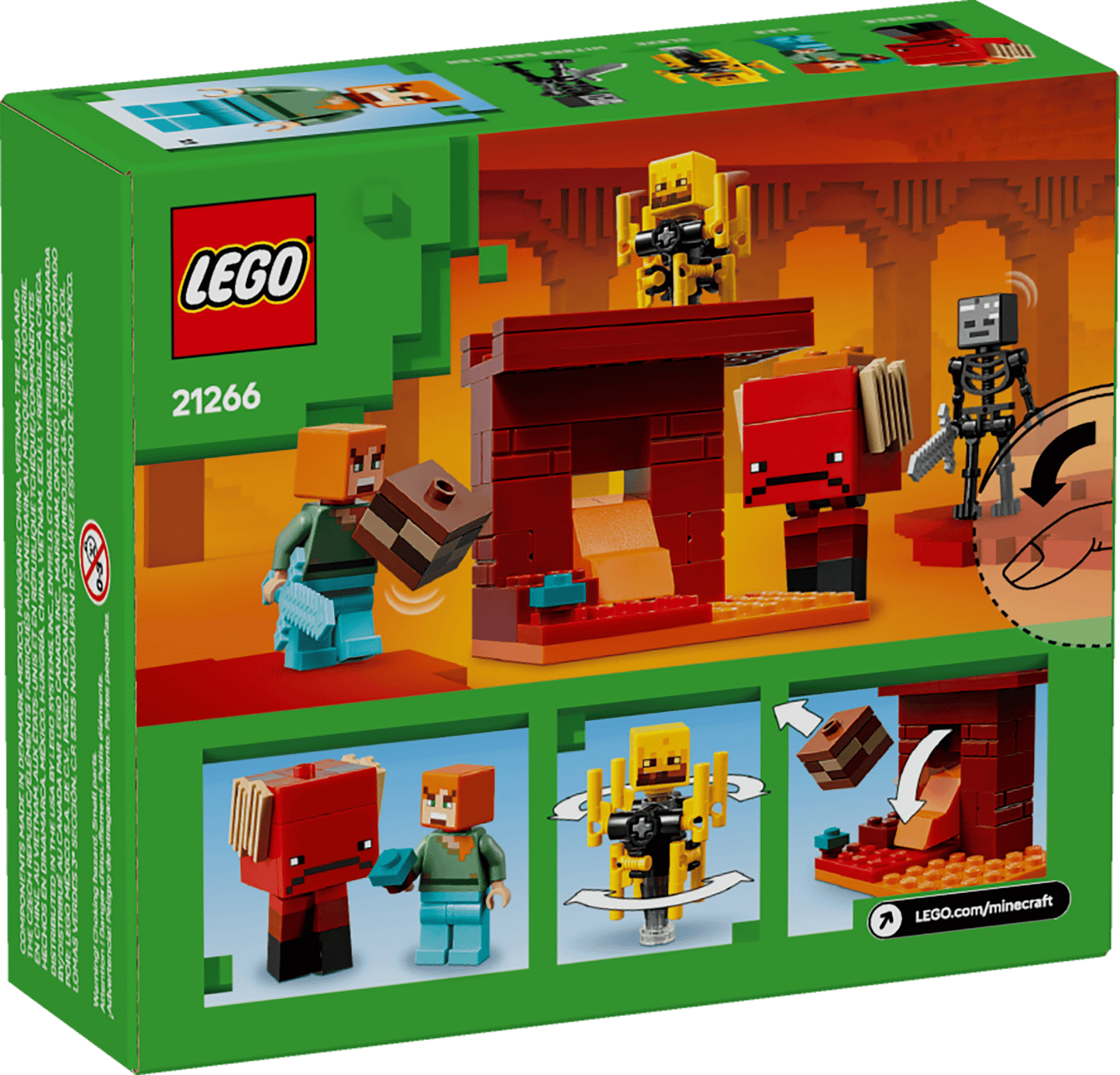 LEGO 21266 Minecraft The Nether Lava Battle | 99 PCS