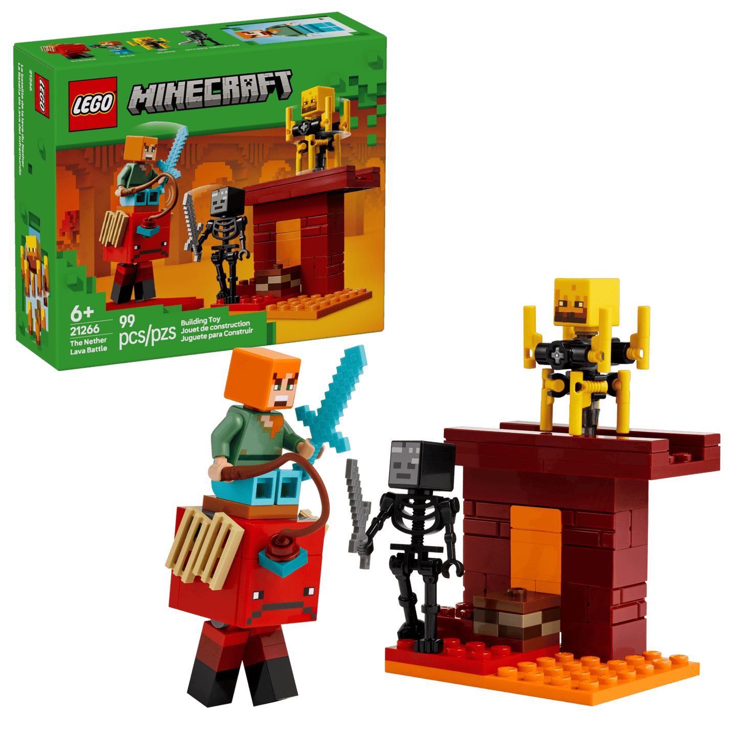 LEGO 21266 Minecraft The Nether Lava Battle | 99 PCS