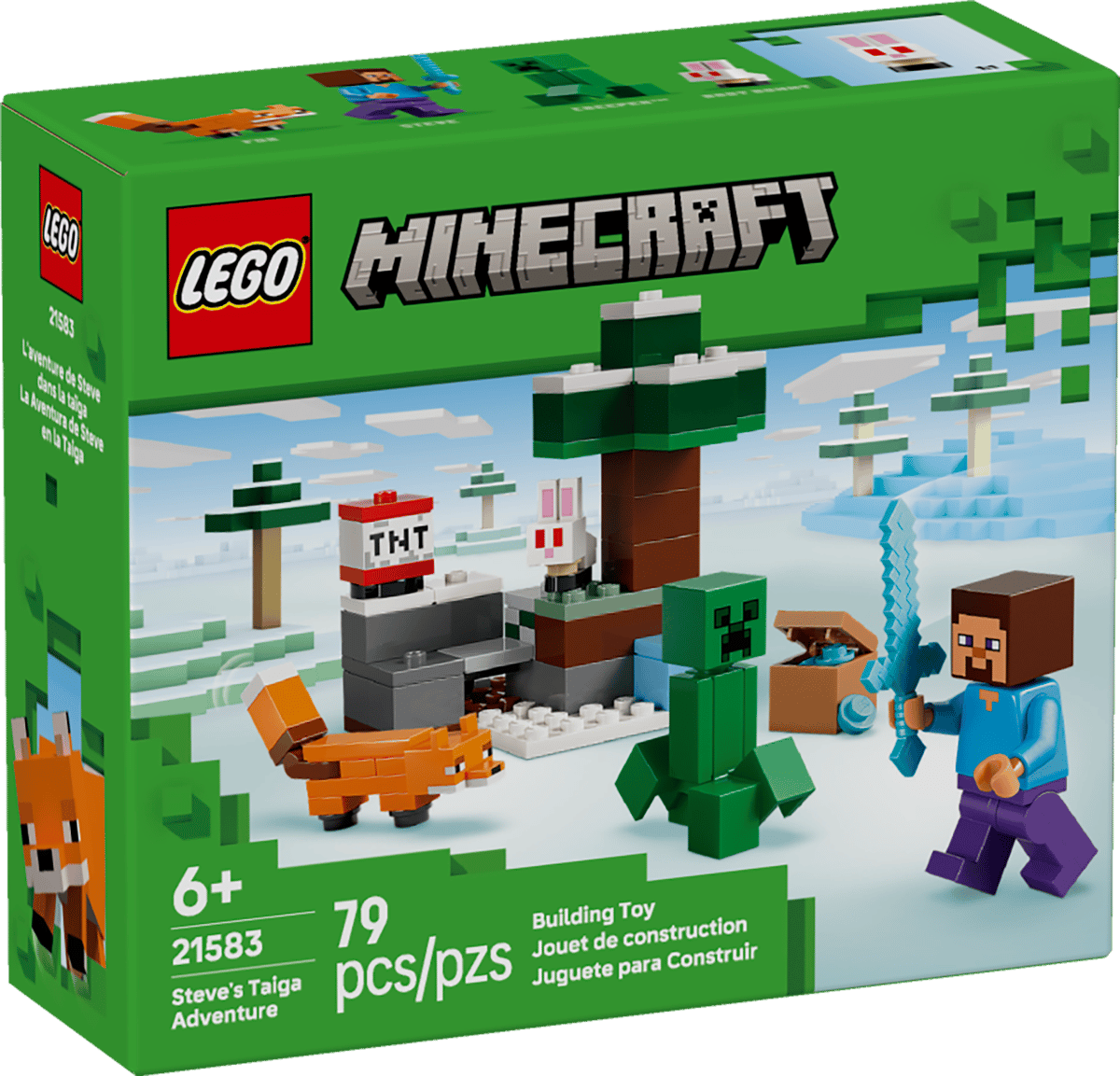 LEGO 21583 Minecraft Steve's Taiga Adventure | 79 PCS