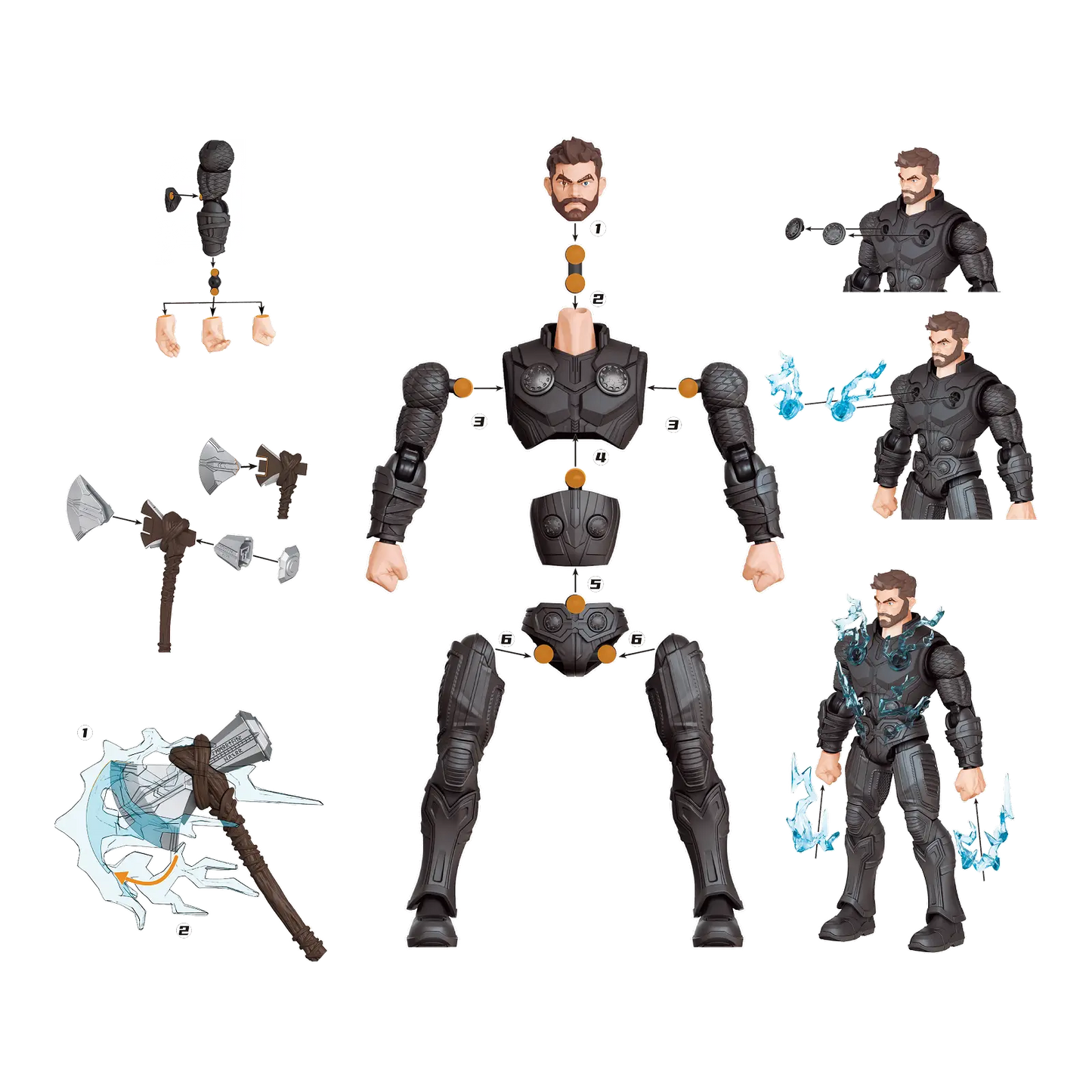 Blokees Marvel 73921 Champion Class Infinity Saga Thor