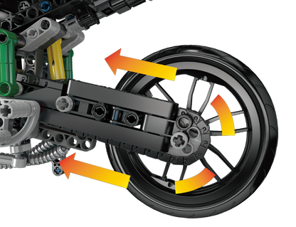Mould King 23002 HZ-R Motorcycle Model Building Toy Set | 656 PCS