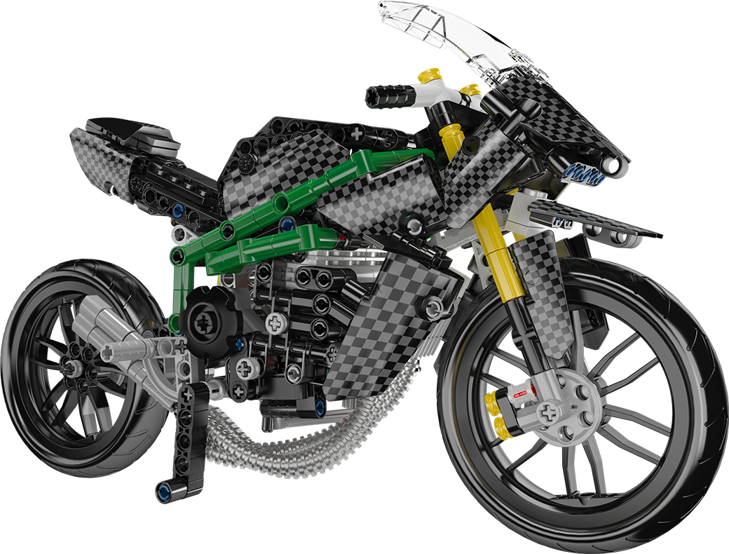Mould King 23002 HZ-R Motorcycle Model Building Toy Set | 656 PCS