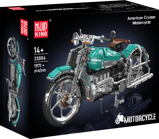Mould King 23004 American Cruiser Motorcycle Building Toy Set | 1971 PCS