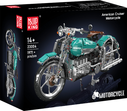 Mould King 23004 American Cruiser Motorcycle Building Toy Set | 1971 PCS