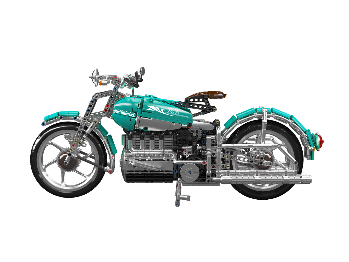 Mould King 23004 American Cruiser Motorcycle Building Toy Set | 1971 PCS
