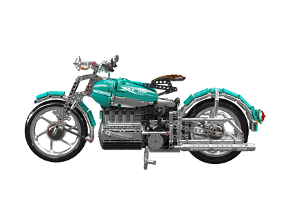 Mould King 23004 American Cruiser Motorcycle Building Toy Set | 1971 PCS