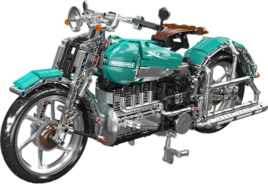 Mould King 23004 American Cruiser Motorcycle Building Toy Set | 1971 PCS