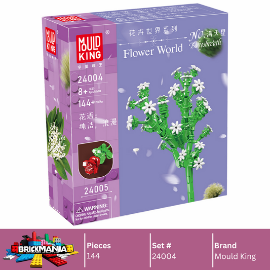Mould King 24004 Babysbreath Flower Building Toy Set | 144 PCS