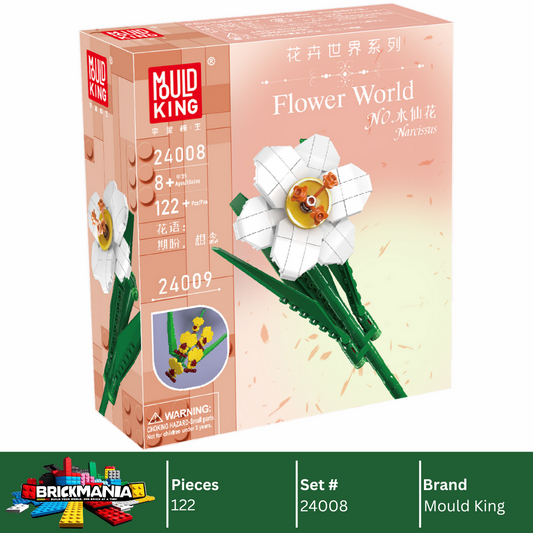 Mould King 24008 Narcissus Flower Building Toy Set | 122 PCS
