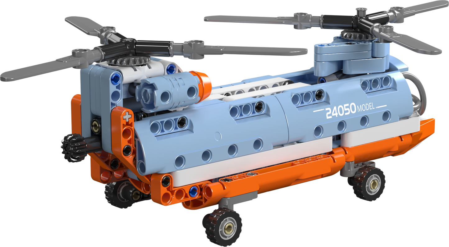 Mould King 24050 Tandem Rotor Helicopter Building Toy Set | 270 PCS
