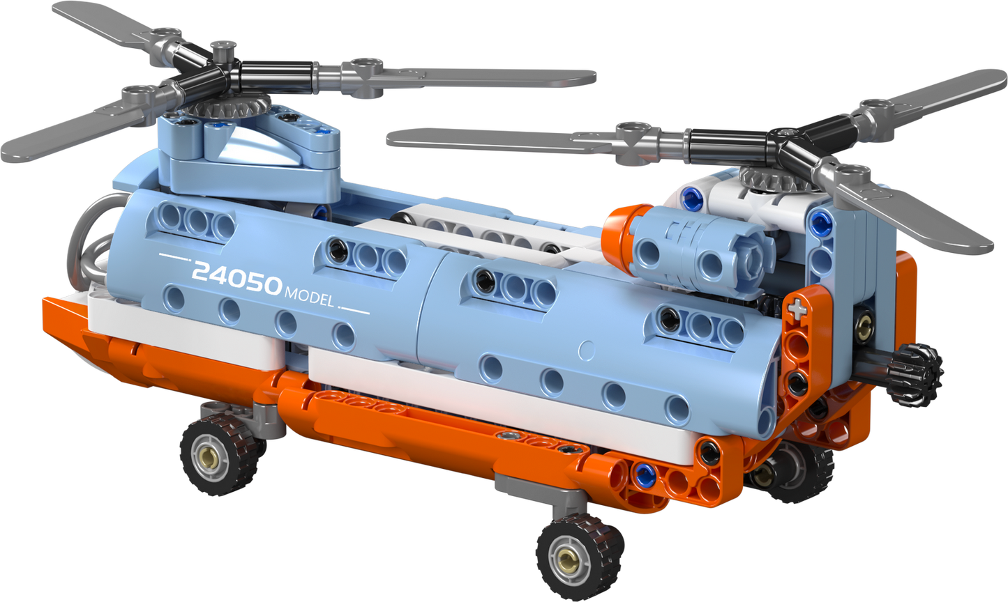 Mould King 24050 Tandem Rotor Helicopter Building Toy Set | 270 PCS