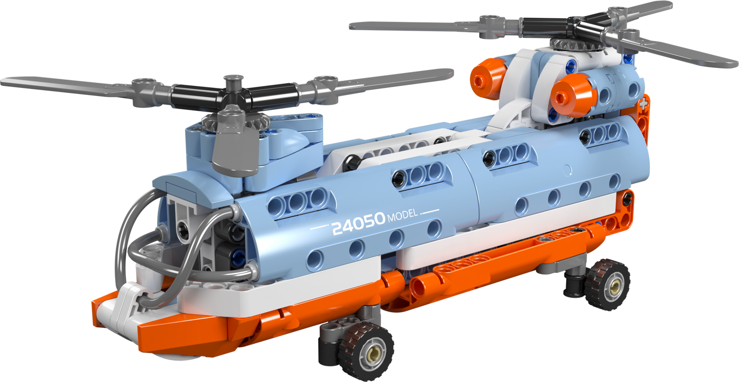 Mould King 24050 Tandem Rotor Helicopter Building Toy Set | 270 PCS