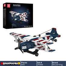 Mould King 24066 American Racing Biplane Building Toy Set | 540 PCS