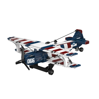 Mould King 24066 American Racing Biplane Building Toy Set | 540 PCS