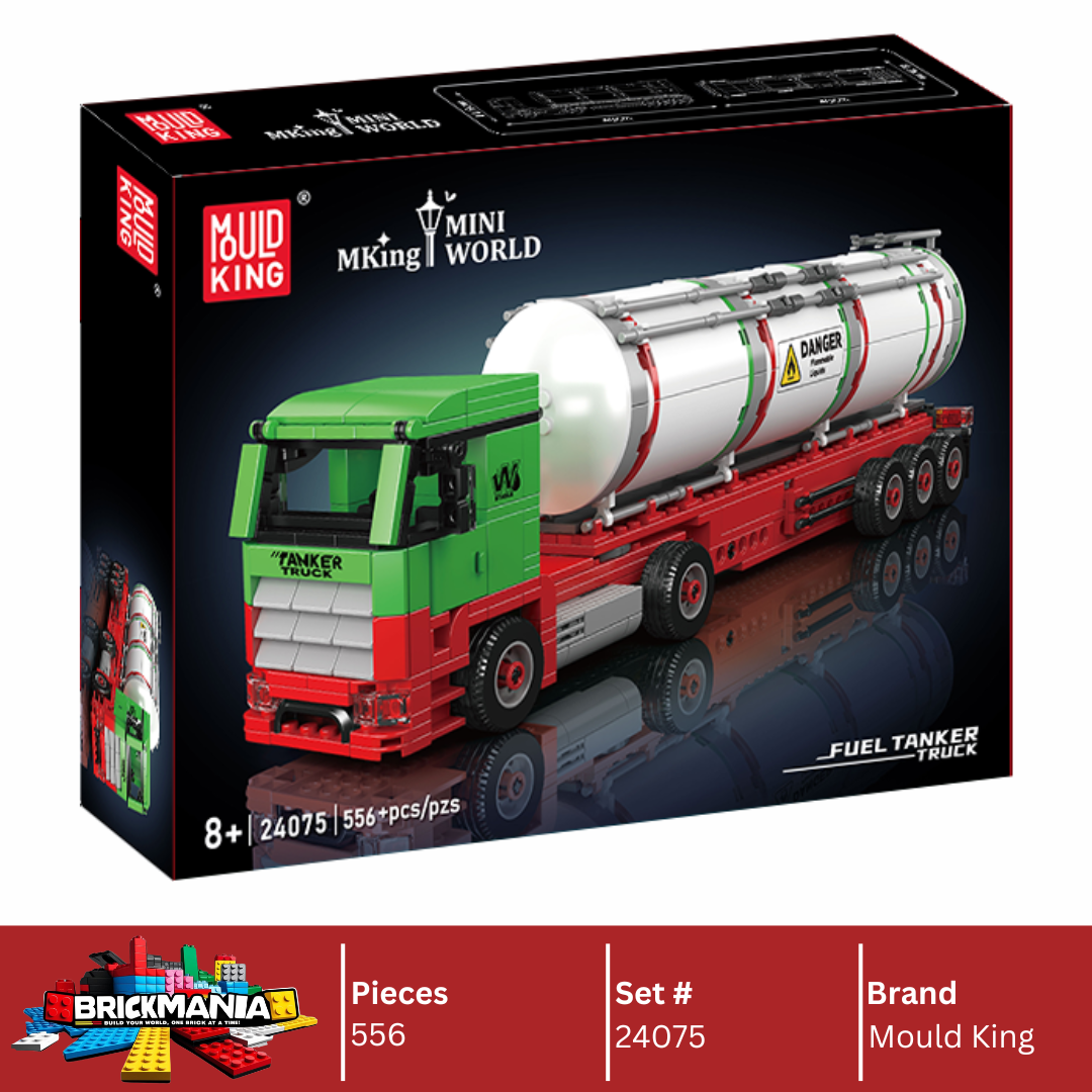 Mould King 24075 Fuel Tanker Truck Building Toy Set | 556 PCS