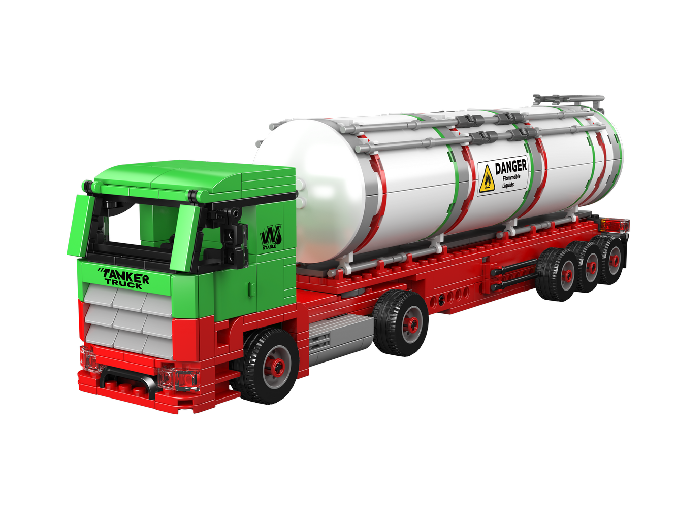 Mould King 24075 Fuel Tanker Truck Building Toy Set | 556 PCS